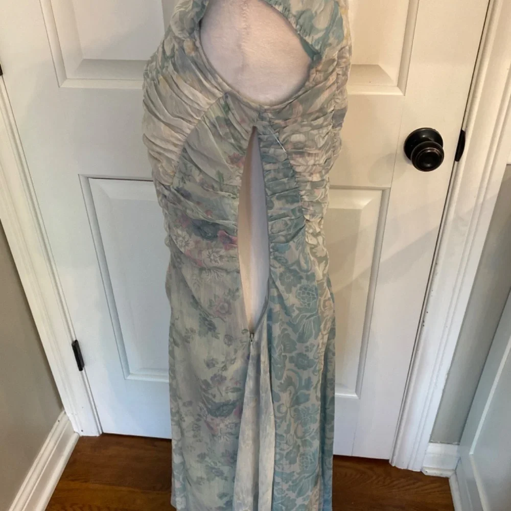New! Free People Heart to Heart Midi Dres Blue Floral nwot 33463
